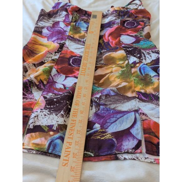 Urban Outfitters Babydoll Poppy Spaghetti Strap Floral Minidress w/ Side Slits S - Picture 7 of 9